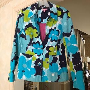 Lilly Pulitzer bright floral jacket